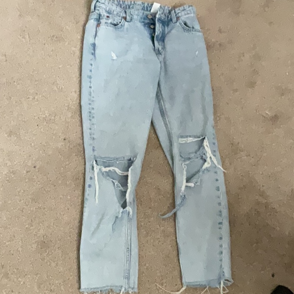 Light Blue Distressed Women's Jeans